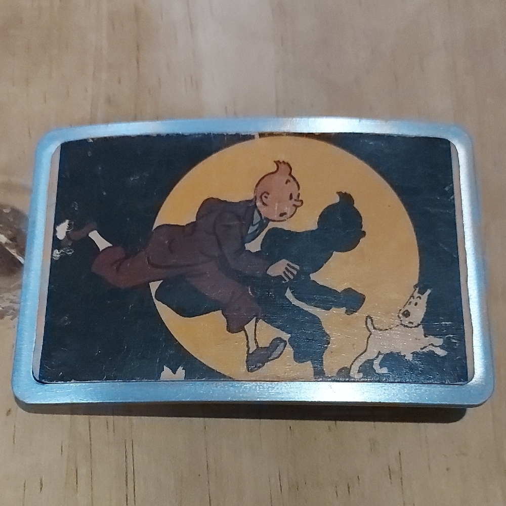 Vintage Style Tin Tin Cartoon Belt Buckle